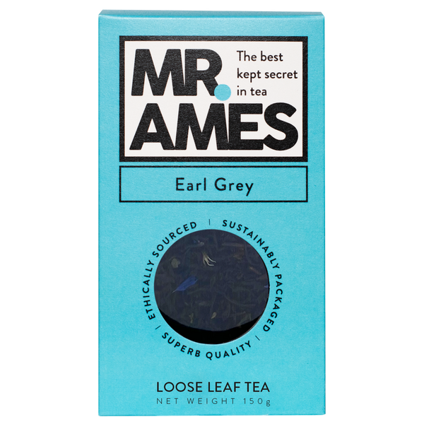Mr Ames Early Grey loose leaf tea carton