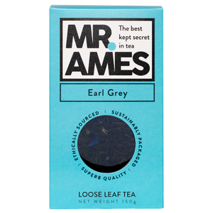 Mr Ames Early Grey loose leaf tea carton 